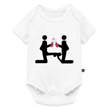 liebe paar fick 1 - Body à manches courtes Premium Bébé - blanc - Devant