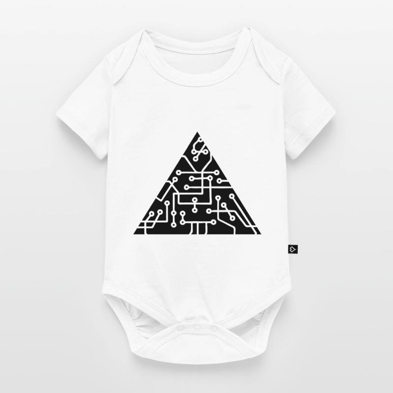 triangular shape microchip technology cool design Baby Premium short-sleeve bodysuit