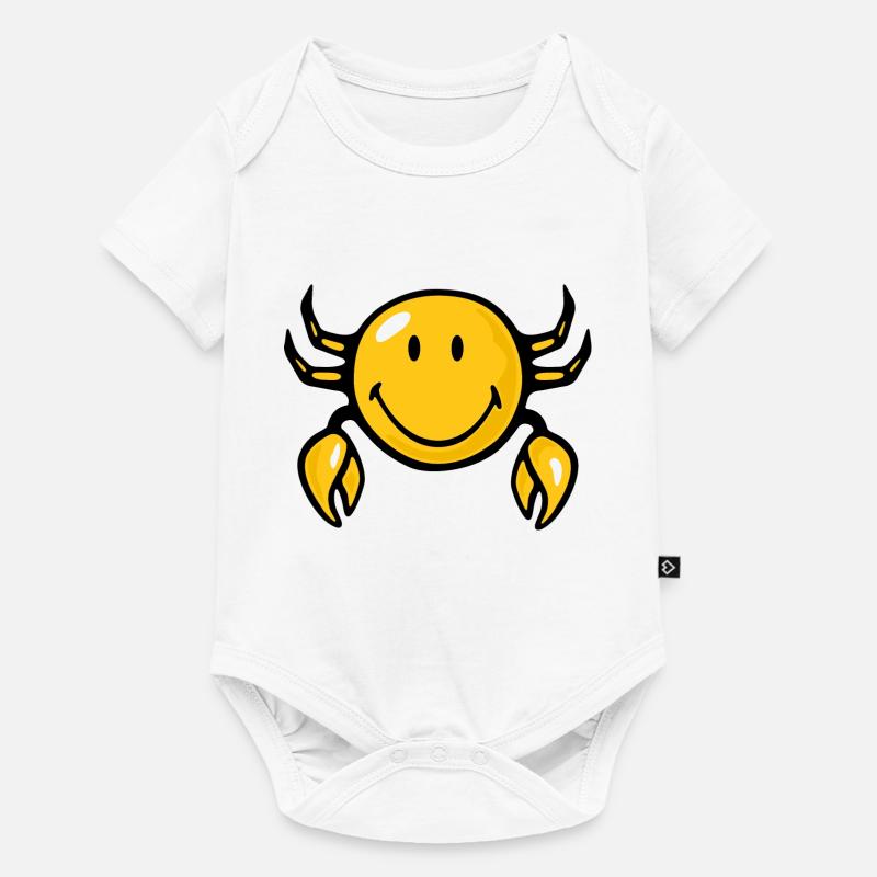 Smiley Crab - Body à manches courtes Premium Bébé - blanc