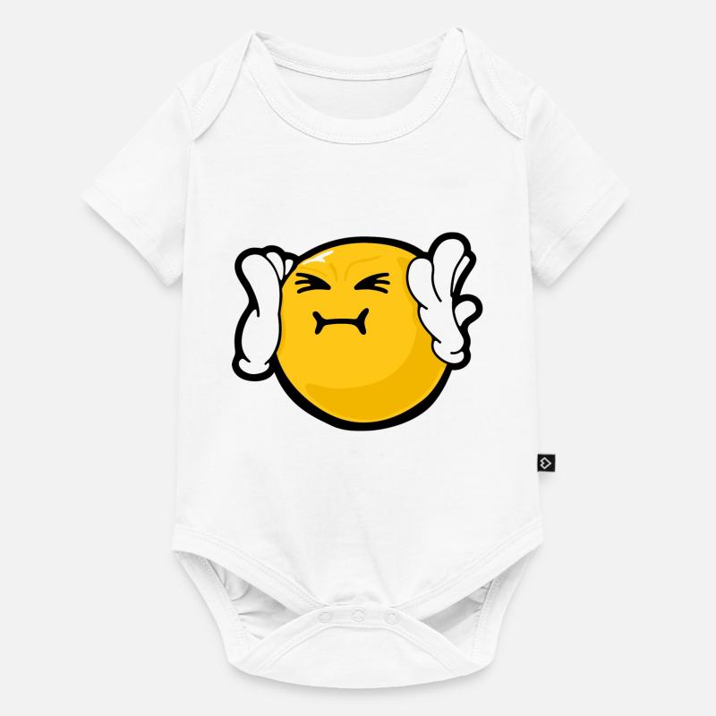 Smiley Anger Harassed - Body à manches courtes Premium Bébé - blanc