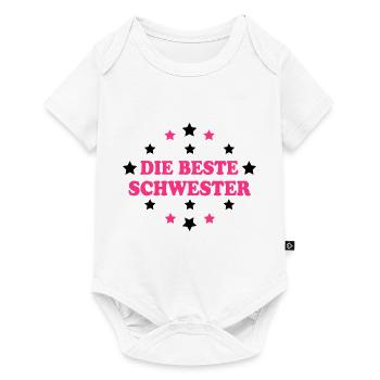 Die beste schwester - Baby Premium short-sleeve bodysuit - white - Front