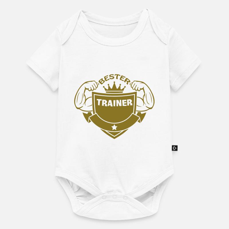 Bester trainer - Baby Premium Kurzarmbody - Weiß