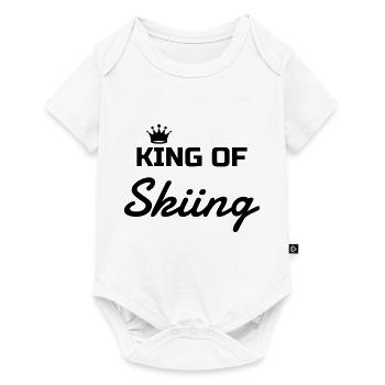 Skiing Skier Ski Skifahren Skifahrer - Baby Premium short-sleeve bodysuit - white - Front