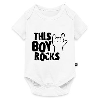 This Boy rocks - Baby Premium Kurzarmbody - Weiß - Vorne