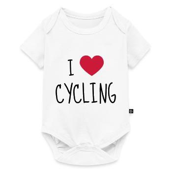 Cyclisme / Cycliste / Vélo / VTT / BMX - Body à manches courtes Premium Bébé - blanc - Devant