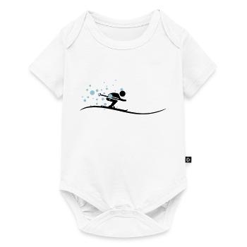 Sport - Skifahrer - Baby Premium Kurzarmbody - Weiß - Vorne