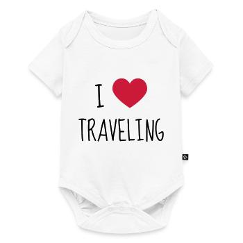 Traveler Travel Reisen Reisende Voyage Voyageur - Baby Premium short-sleeve bodysuit - white - Front
