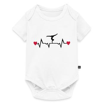 Gymnast, Gymnastics, Heartbeat & Hearts - Body à manches courtes Premium Bébé - blanc - Devant