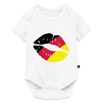 germany kiss lips - Baby Premium Kurzarmbody - Weiß - Vorne