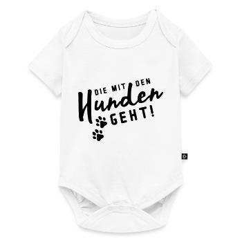 die mit den hunden geht - Baby Premium Kurzarmbody - Weiß - Vorne