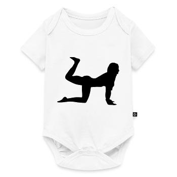 Sport Frau Silhouette - Baby Premium Kurzarmbody - Weiß - Vorne