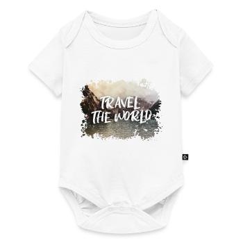 Travel The World - Body à manches courtes Premium Bébé - blanc - Devant