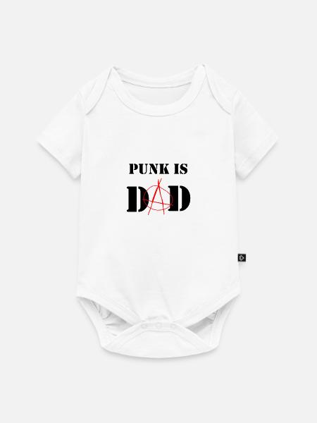 Punk is Dad - Baby Premium Kurzarmbody - Weiß