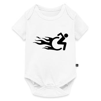 Humor disability wheelchair handicap wheelchair - Baby Premium short-sleeve bodysuit - white - Front