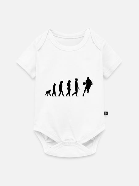 Basketball Evolution - Baby Premium Kurzarmbody - Weiß