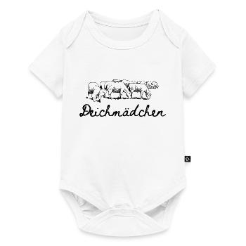 Deichmädchen Schafe Küste Meer Nordsee Küstenkind - Baby Premium Kurzarmbody - Weiß - Vorne