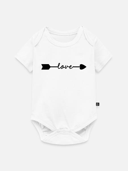 Love - Baby Premium Kurzarmbody - Weiß