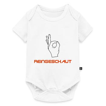 reingeschau - Baby Premium Kurzarmbody - Weiß - Vorne