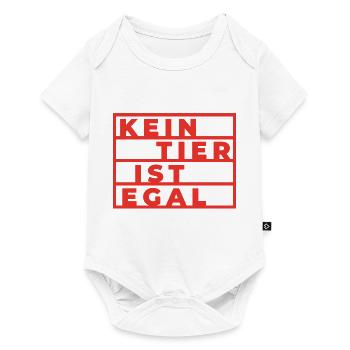 Kein tier ist egal Geschenk Pflanzen Vegan Spruch - Baby Premium Kurzarmbody - Weiß - Vorne