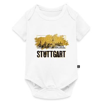Stuttgart Germany City Skyline Home Gold - Baby Premium short-sleeve bodysuit - white - Front
