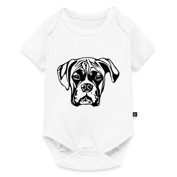 boxer WITHOUT BACKGROUND - Baby Premium Kurzarmbody - Weiß - Vorne