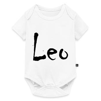 Leo - Baby Premium Kurzarmbody - Weiß - Vorne