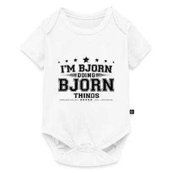 Je suis Bjorn en train de faire des choses Bjorn - Body à manches courtes Premium Bébé - blanc - Devant