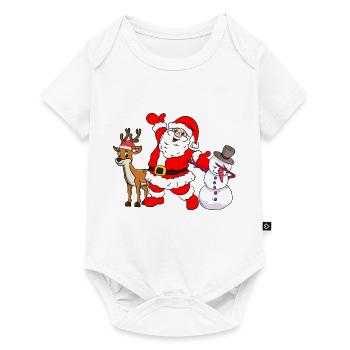 SANTA CLAUS & SNOWMAN by The Manzanita ́s - Baby Premium short-sleeve bodysuit - white - Front