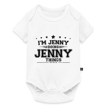 Je suis Jenny en train de faire des choses Jenny - Body à manches courtes Premium Bébé - blanc - Devant