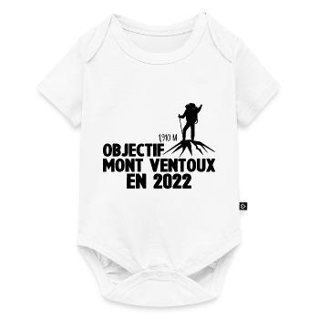 Mont Ventoux 2022 Cycliste Montagne Randonnée - Body à manches courtes Premium Bébé - blanc - Devant