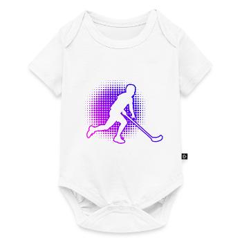 Floorball Men's Boys Salibandy Innebandy Floorb - Baby Premium short-sleeve bodysuit - white - Front