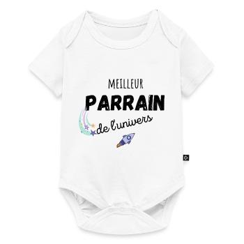 meilleur parrain de l'univers cadeau parrain - Body à manches courtes Premium Bébé - blanc - Devant