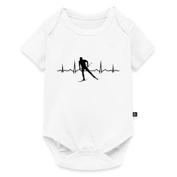 Langlauf Skating Langlauf Langlauf Classic - Baby Premium Kurzarmbody - Weiß - Vorne