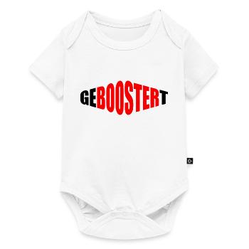 Geboostert - Baby Premium Kurzarmbody - Weiß - Vorne