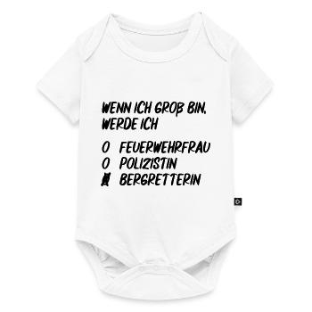Ich werde Bergretterin - Baby Premium Kurzarmbody - Weiß - Vorne