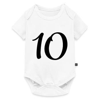10 - Baby Premium Kurzarmbody - Weiß - Vorne
