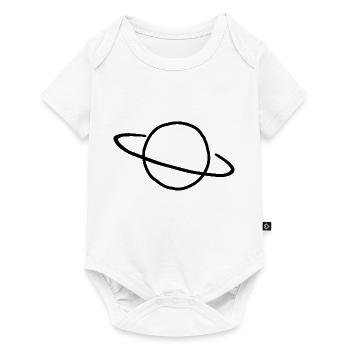 Saturne Planète Espace - Body à manches courtes Premium Bébé - blanc - Devant