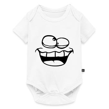 Grimace Strabisme Fou - Body à manches courtes Premium Bébé - blanc - Devant