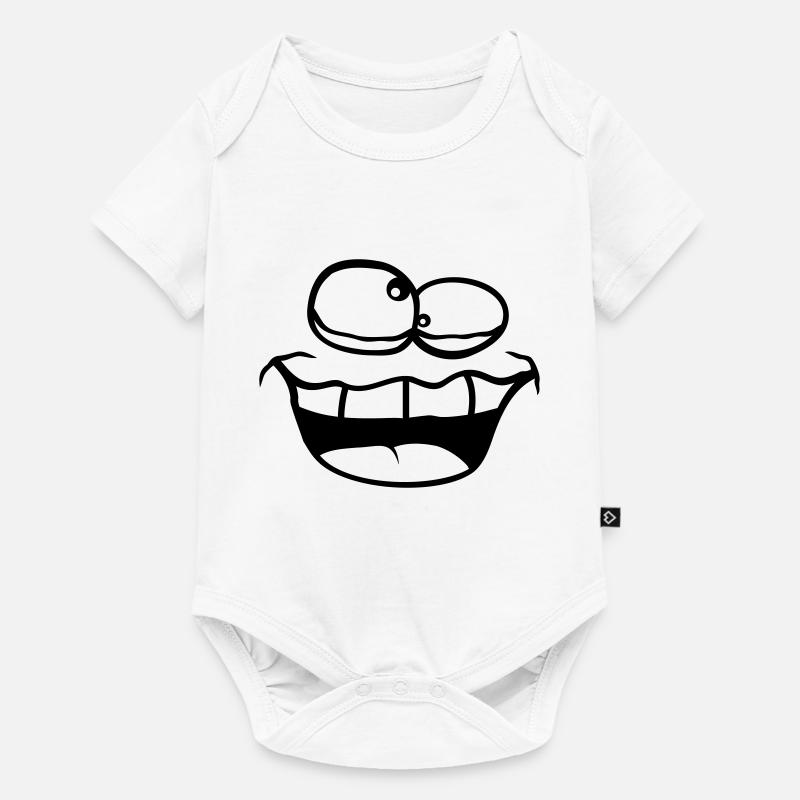 Grimace Strabisme Fou - Body à manches courtes Premium Bébé - blanc