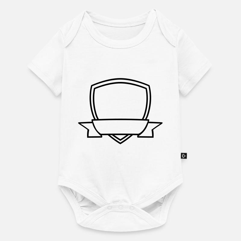 Bouclier de bannière vide - Body à manches courtes Premium Bébé - blanc