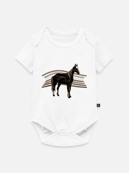 Pferd - Baby Premium Kurzarmbody - Weiß