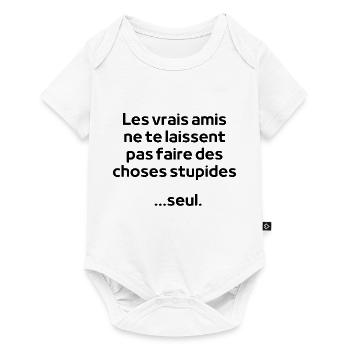 le vrais amis - Body à manches courtes Premium Bébé - blanc - Devant