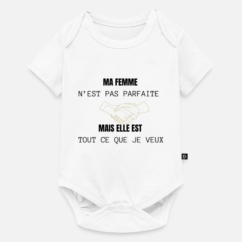 Amour - Body à manches courtes Premium Bébé - blanc