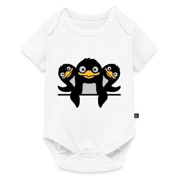 Funny Penguins 3 Friends - Baby Premium short-sleeve bodysuit - white - Front