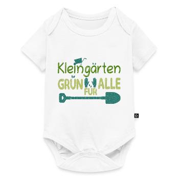 Kleingärten Grün für alle grunge - Baby Premium Kurzarmbody - Weiß - Vorne