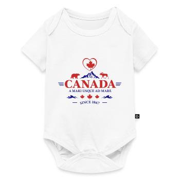 Kanada Vancouver Montreal Toronto Maple Leaf Bären - Baby Premium Kurzarmbody - Weiß - Vorne