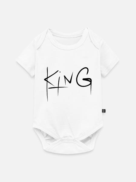 King - Baby Premium Kurzarmbody - Weiß