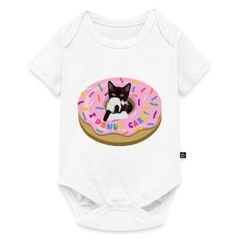 Cat Kira Donut "I DONUT CARE!" - Baby Premium short-sleeve bodysuit - white - Front