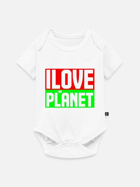 Ich liebe meinen Planeten - Baby Premium Kurzarmbody - Weiß