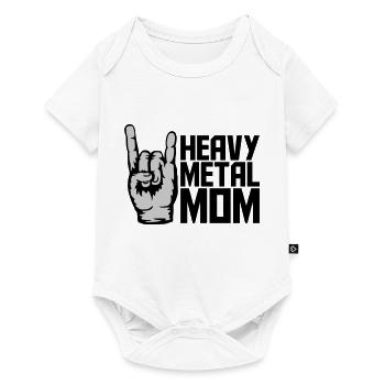 Heavy Metal Mom Logo - Body à manches courtes Premium Bébé - blanc - Devant